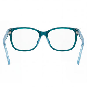 Marc Jacobs MARC 558 Rectangle Eyeglasses Women — side view, Blue Acetate temples