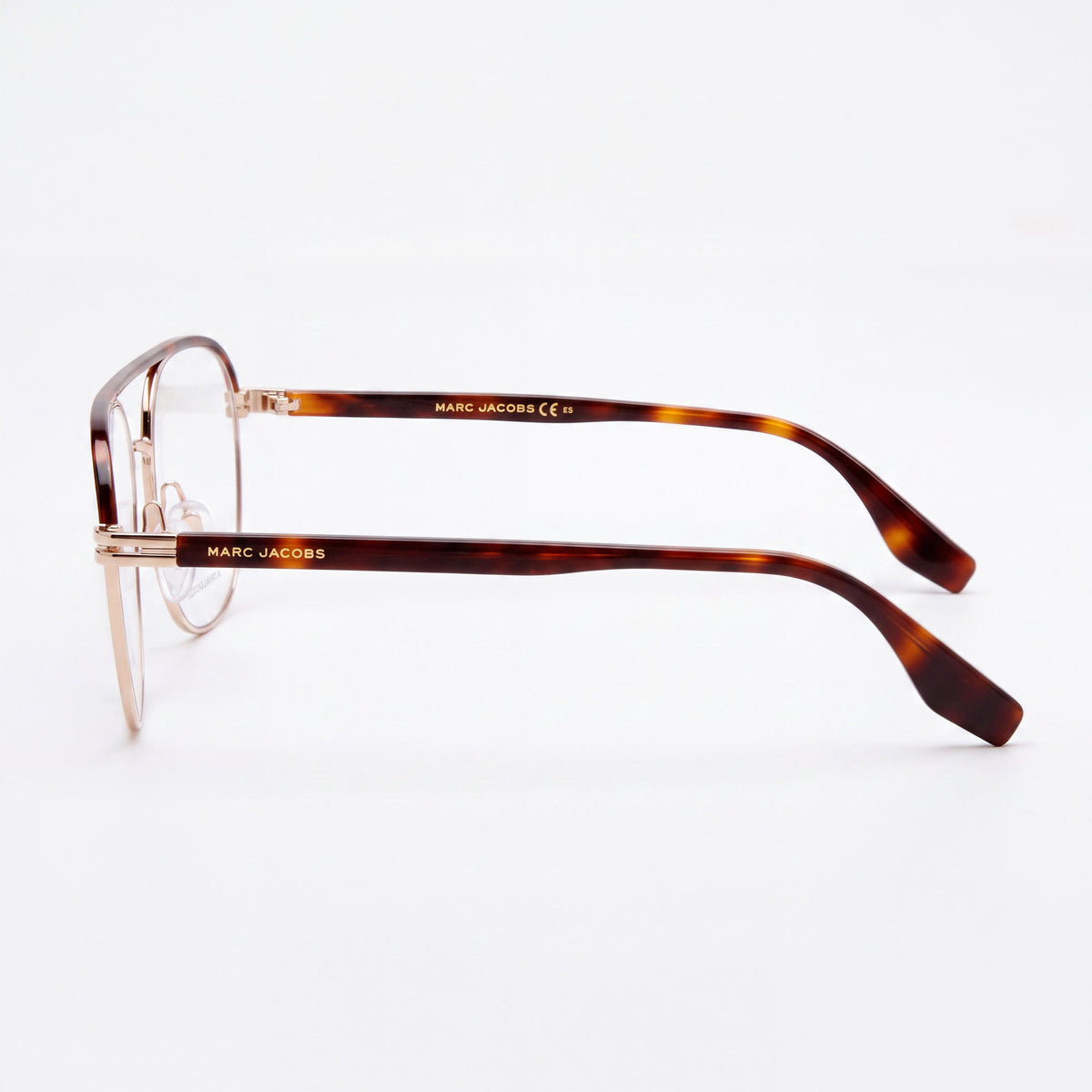 Gafas graduadas rectangulares para mujer Marc Jacobs Marc 571 Gold Havana, 57 mm, Photo 3