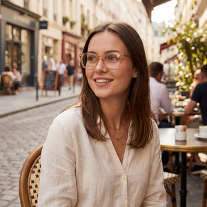 Marc Jacobs Marc 598 Transparent Eyeglasses Women — lifestyle wear, museum and gallery days