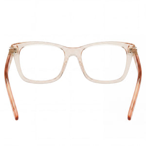 Marc Jacobs Marc 598 Rectangle Eyeglasses Women — side view, Transparent Plastic temples