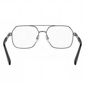 Marc Jacobs MARC 602 Aviator Eyeglasses Unisex — interior view, Stainless Steel frame detail