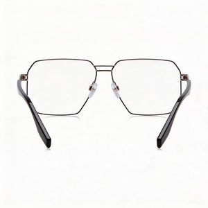 Marc Jacobs Marc 635 Aviator Eyeglasses Unisex — side view, Ruthenium Black Metal temples