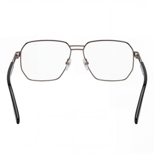 Marc Jacobs Marc 635 Rectangle Eyeglasses Unisex — side view, Ruthenium Black Metal temples