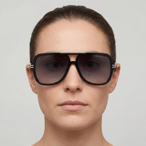 Marc Jacobs MARC 637/S Aviator Sunglasses Unisex — side view, Non-Polarized Dark Grey Shaded lens