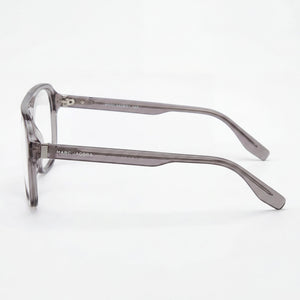 Marc Jacobs Marc 641 Rectangle Eyeglasses Men — side view, Gray Acetate temples