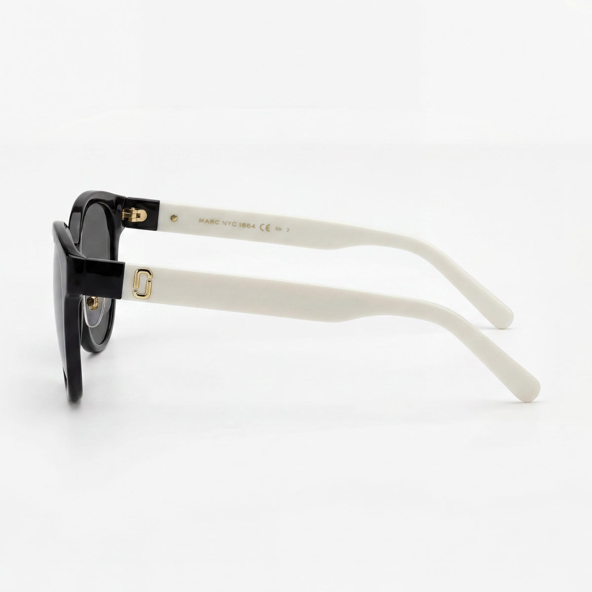 Marc Jacobs MARC 648/G/S Black/White Oval Sunglasses for Women, 55mm, Photo 3