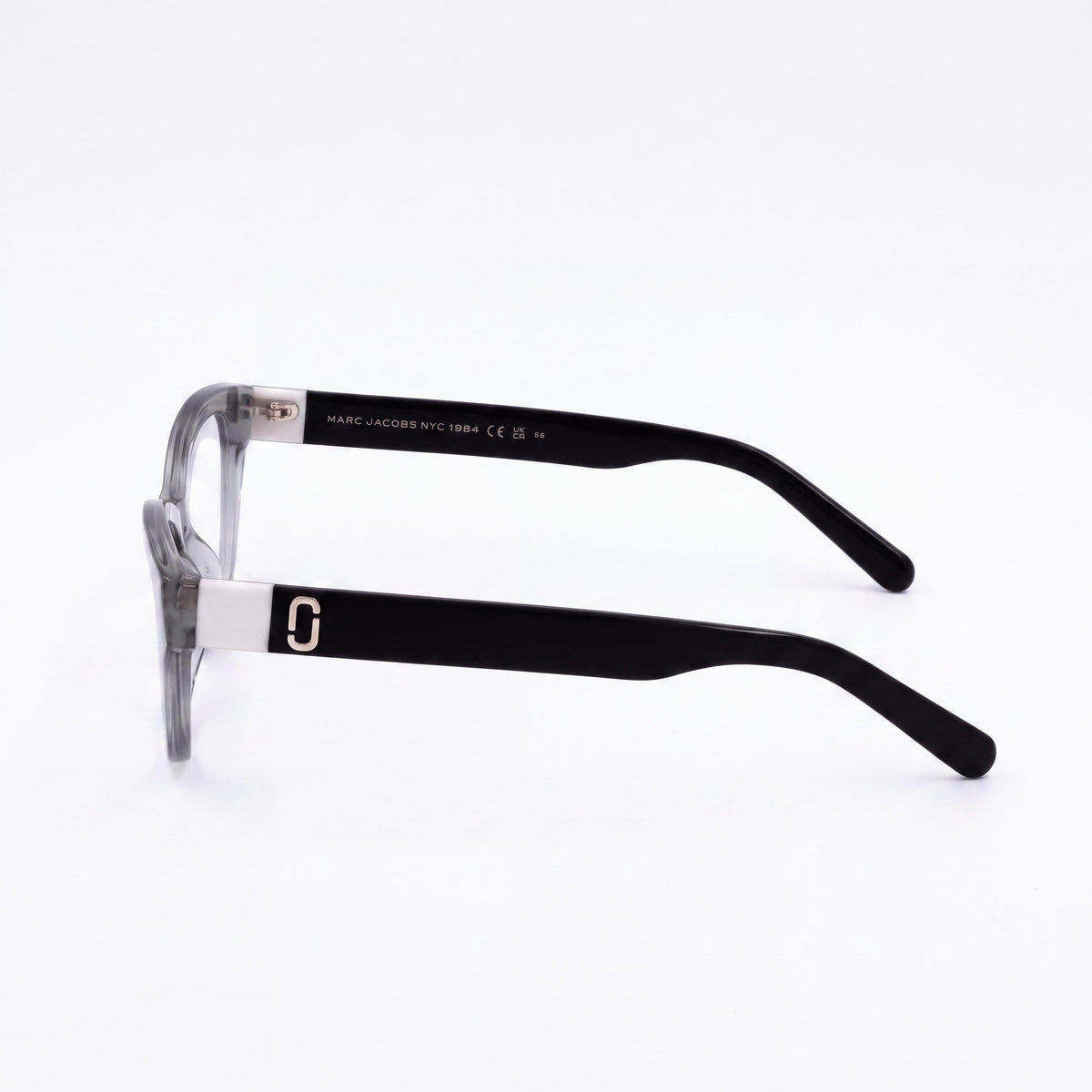 Gafas graduadas Marc Jacobs MARC 651 gris negro ojo de gato para mujer, 49mm, Photo 3