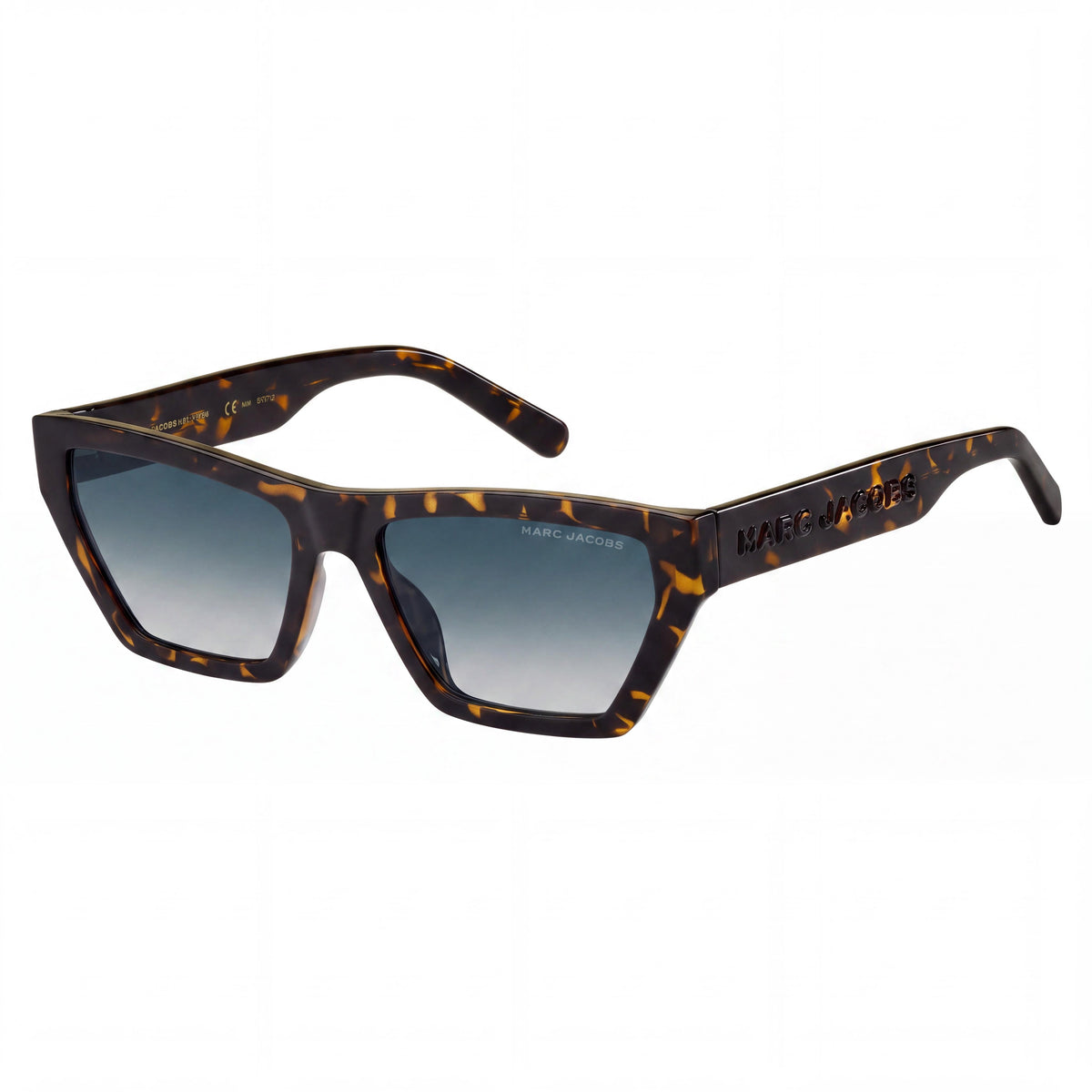 Gafas de sol Marc Jacobs MARC 657/S clásicas de plástico para mujer, color habana con degradado azul claro y degradado azul oscuro, con protección UV, de 55-17-145 mm, Photo 1