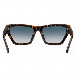 Marc Jacobs MARC 657/S Cat Eye Sunglasses Women — side view, Gradient Dark Blue Shaded lens