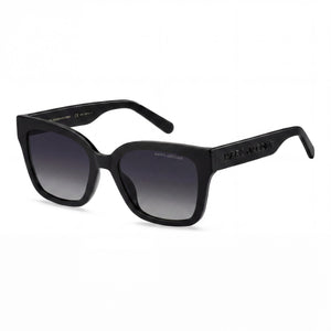 Marc Jacobs Marc 658/S Black Square Sunglasses for Women, Gray Gradient lens