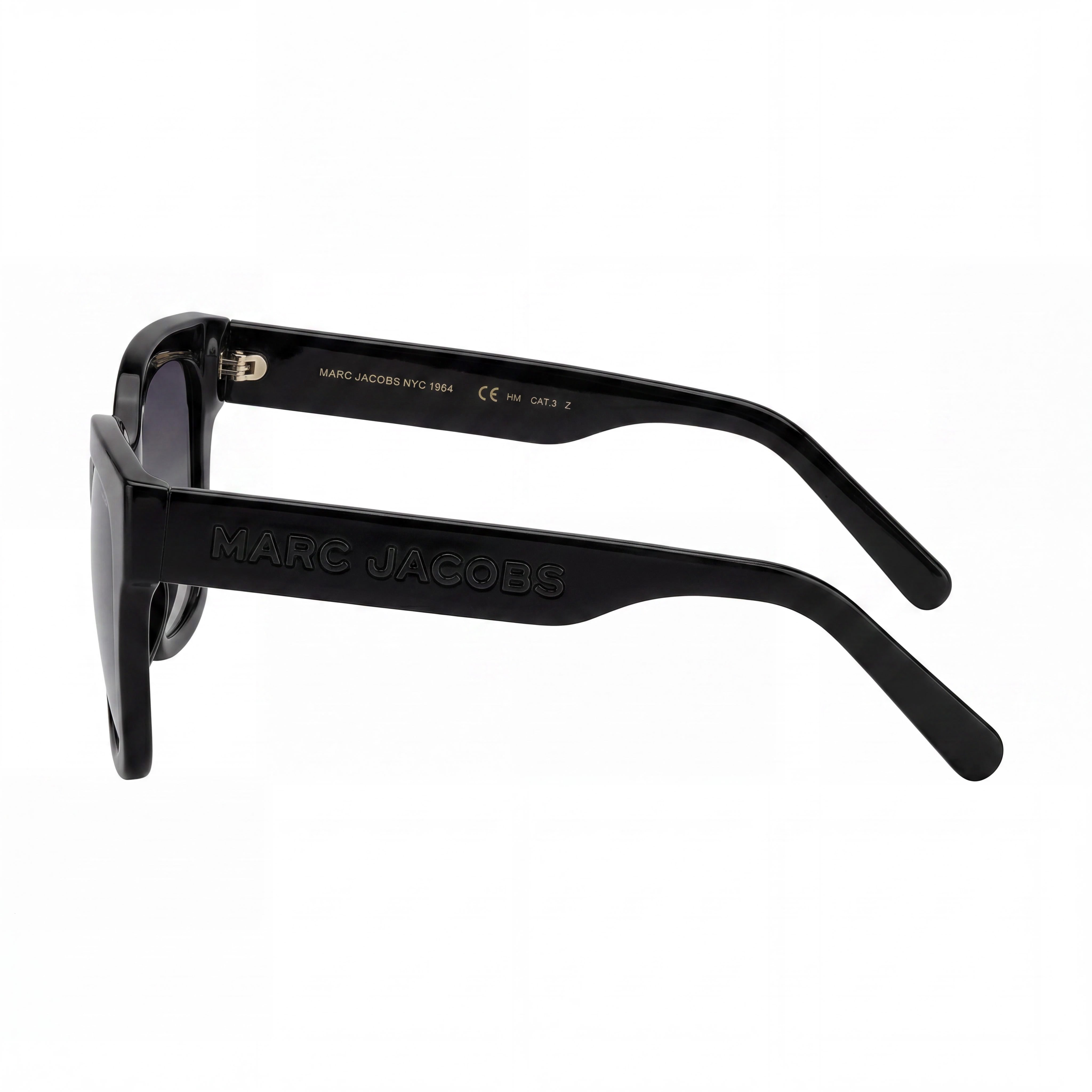 Marc Jacobs Marc 658/S Black Grey Square Sunglasses for Women, 53mm, Photo 3