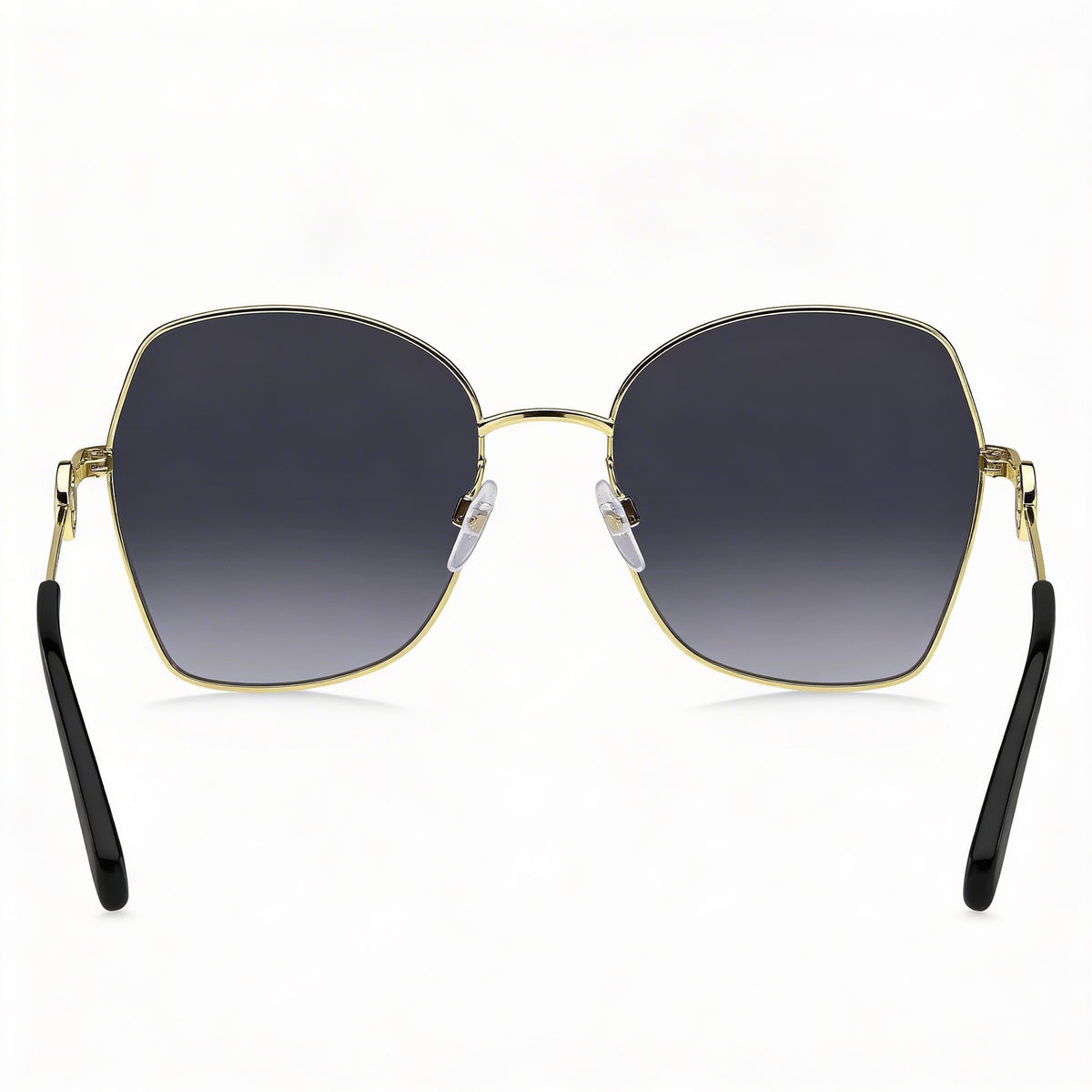 Gafas de sol cuadradas Marc Jacobs Classic MARC 688/S de metal dorado y negro para mujer con lentes de color gris oscuro y protección UV de 57 mm, Photo 3