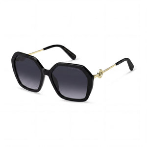 Marc Jacobs MARC 689/S Black Oversized Sunglasses for Women, Grey lens