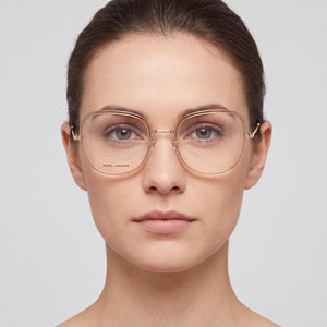 Marc Jacobs Marc 701 Rectangle Eyeglasses for Women — interior view, Polycarbonate demo lenses