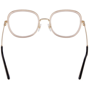 Marc Jacobs Marc 701 Rectangle Eyeglasses Women — side view, Gold Alloy Steel temples