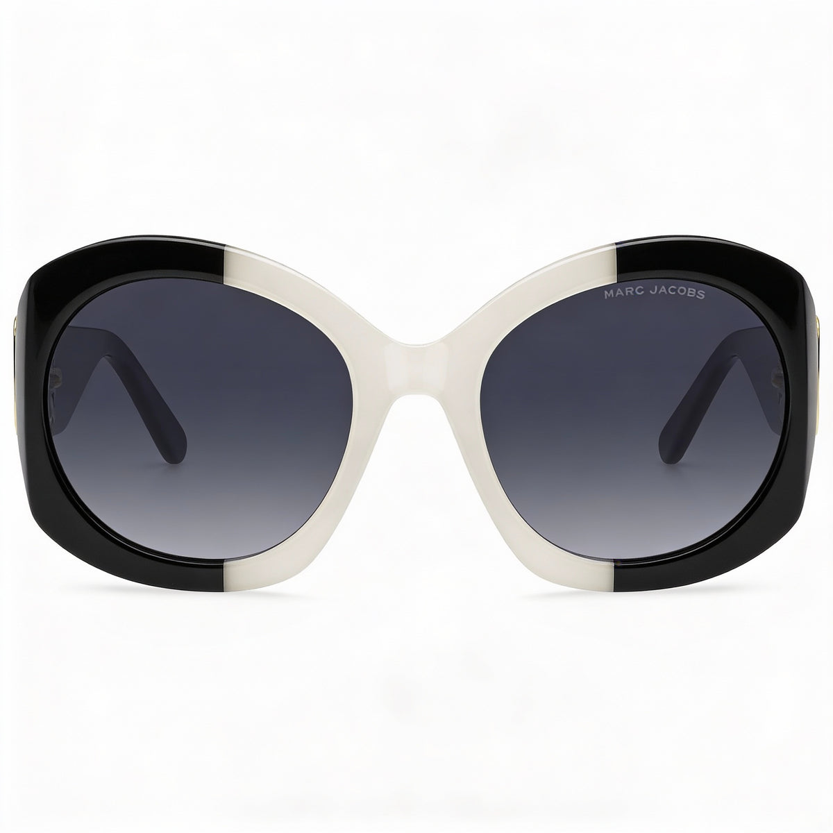 Marc Jacobs MARC 722/S White, Black Round Sunglasses for Women, 56mm, Photo 2