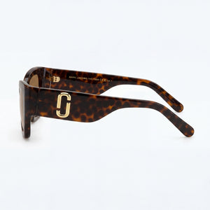 Marc Jacobs MARC 723/S Cat Eye Sunglasses Women — side view, Non-Polarized Havana lens