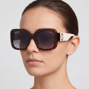 Marc Jacobs MARC 724/S Rectangle Sunglasses for Women — interior view, Polycarbonate lens detail
