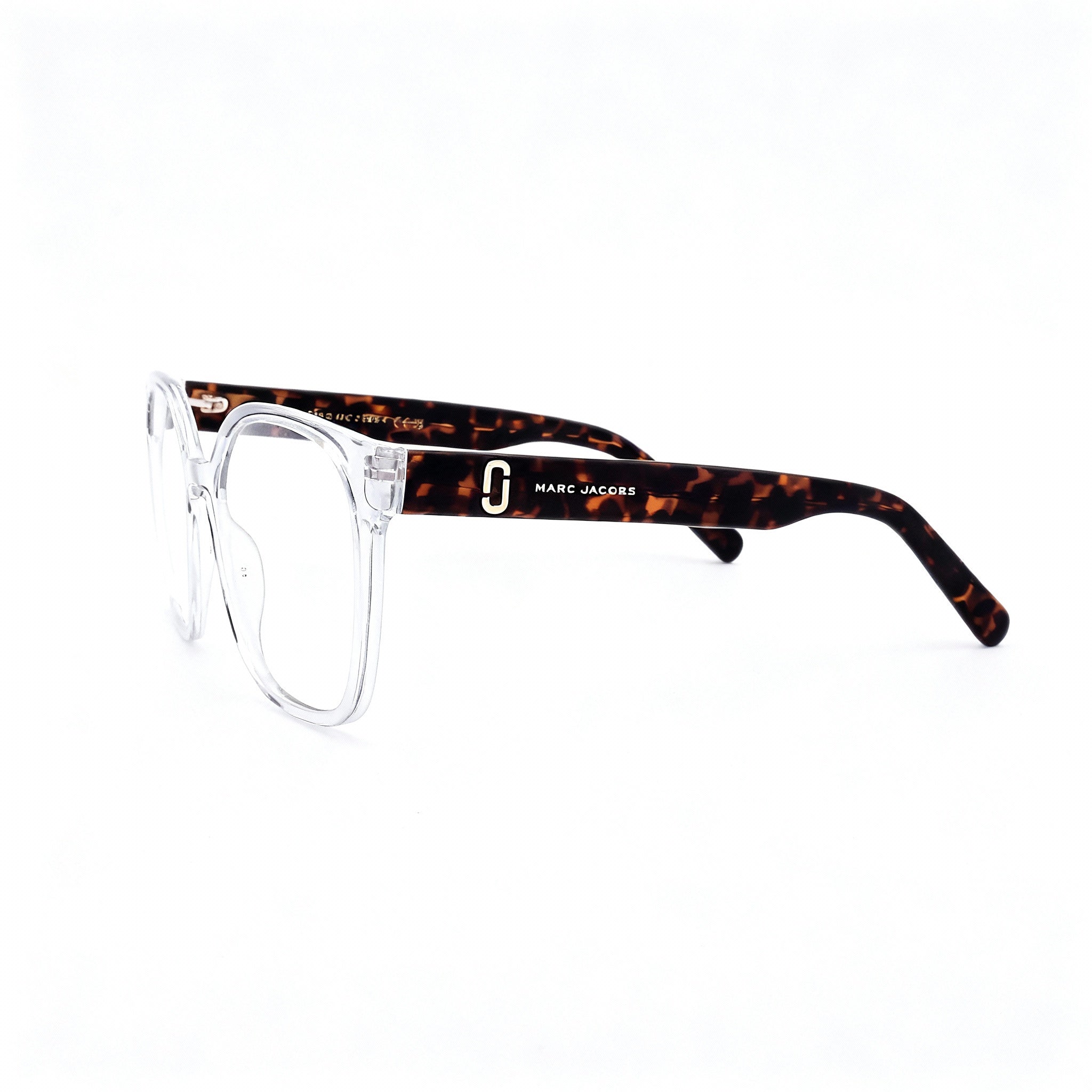 Marc Jacobs Gafas casuales para mujer montura de propionato de celulosa color habana cristalina, lentes de 55 mm, puente de 16 mm, patillas de 145 mm, Photo 2