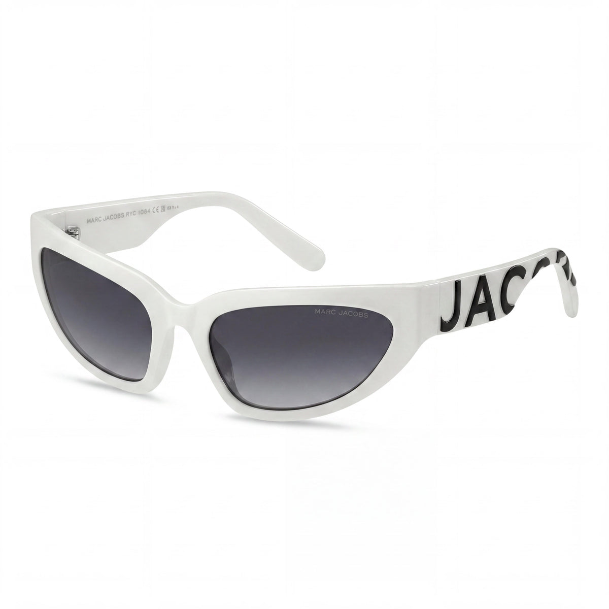 Marc Jacobs Marc 738/S White Black Oval Sunglasses for Women, 61mm, Photo 1