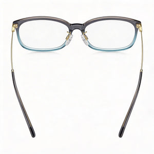 Marc Jacobs MARC 744/G Rectangle Eyeglasses Women — side view, Brown Flesh Acetate temples