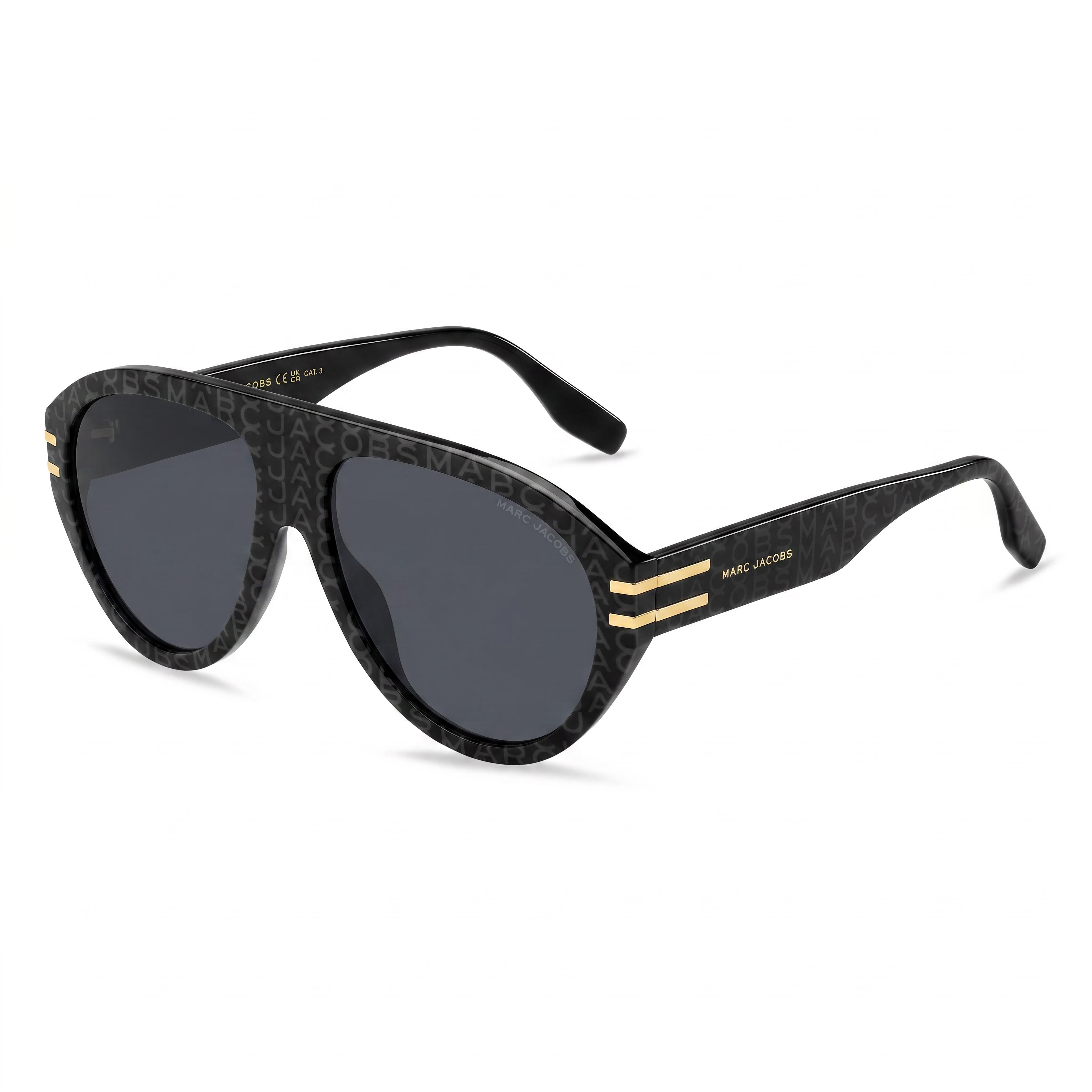 Marc Jacobs Marc 747/S Black Gray Aviator Sunglasses for Men, 58mm, Photo 1