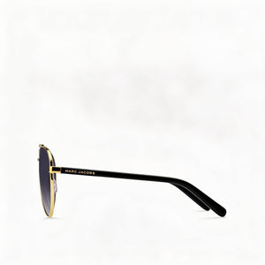 Marc Jacobs Marc 760/S Aviator Sunglasses Unisex — side view, Non-Polarized Dark grey shaded lens