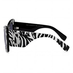 Marc Jacobs MARC 761/S Butterfly Sunglasses Women — side view, Non-Polarized Pattern Black White lens