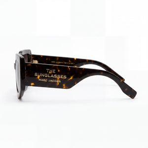 Marc Jacobs MARC 774/S Rectangle Sunglasses Women — side view, Non-Polarized Brown Shaded lens