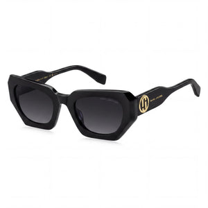 Marc Jacobs MARC 851/S Black Rectangle Sunglasses for Women, Dark Grey Shaded lens