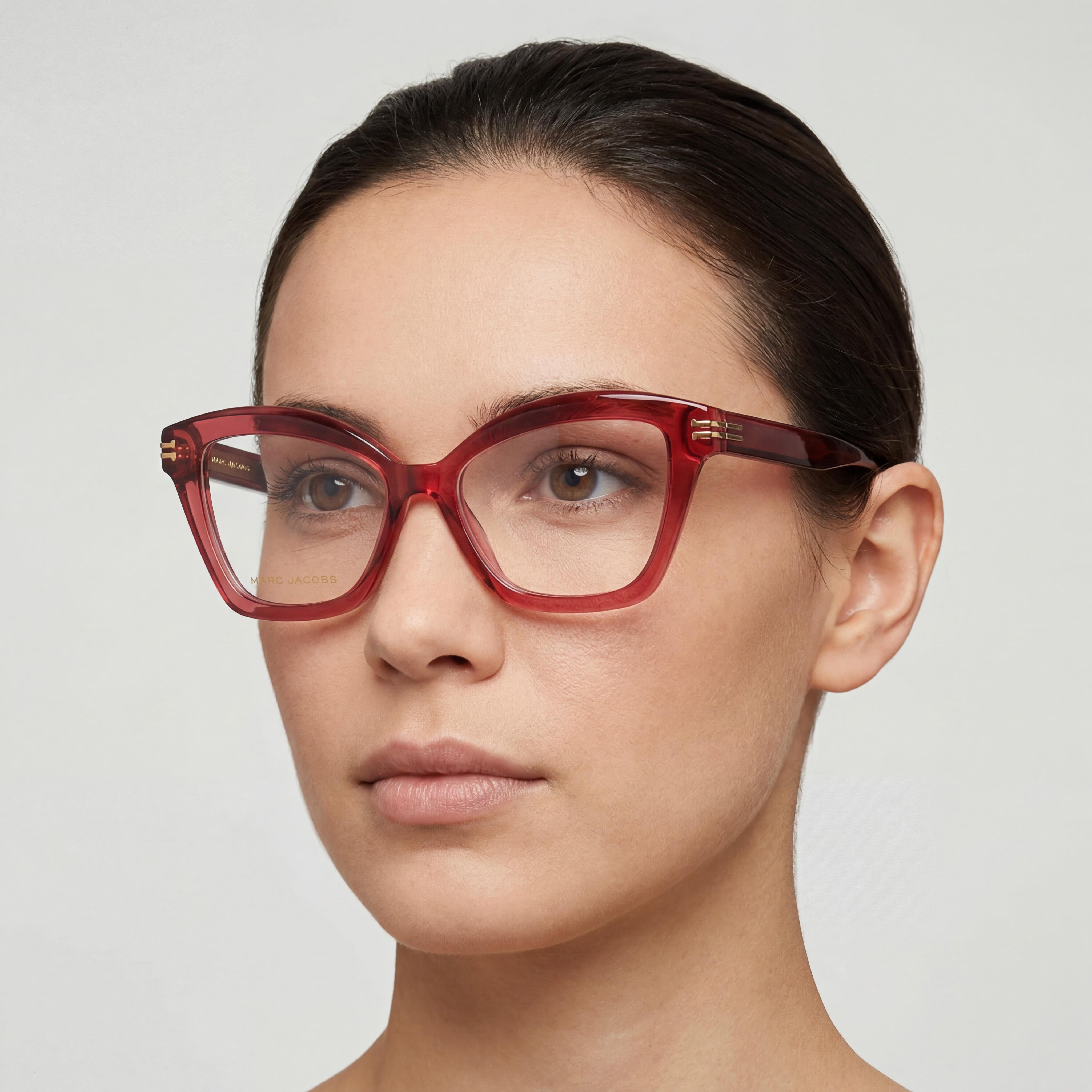 Gafas Marc Jacobs MJ 1032 para mujer, con montura ojo de gato, color burdeos, 51 mm, Photo 4