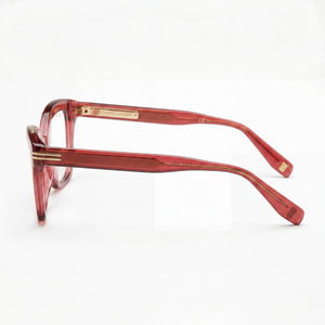Marc Jacobs MJ 1032 Cat Eye Eyeglasses Women — side view, Pink Acetate temples