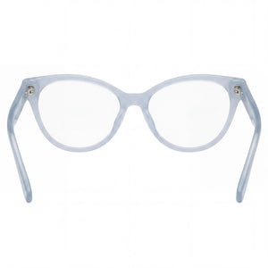 Marc Jacobs MJ 1060 Cat Eye Eyeglasses Women — side view, Blue Acetate temples