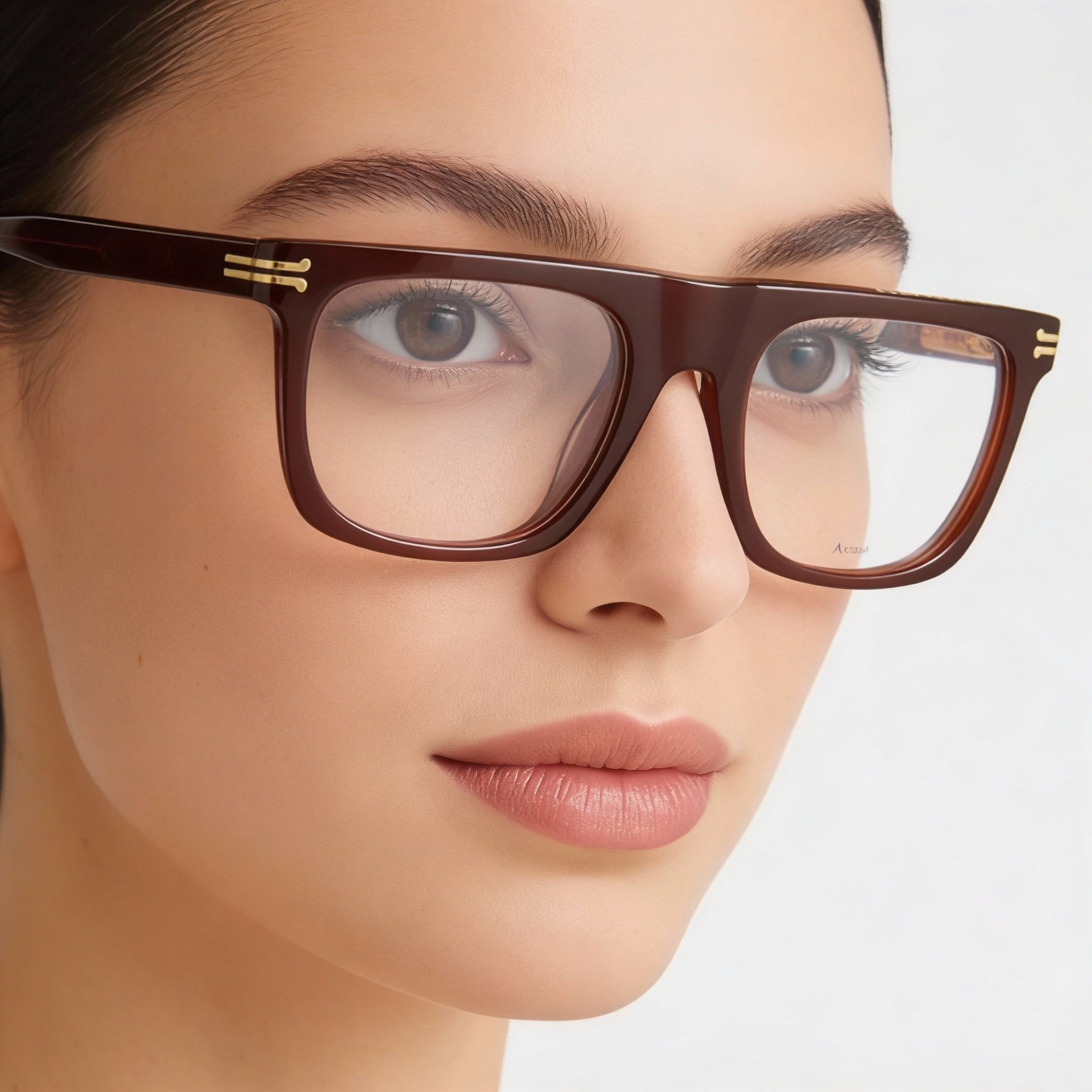Marc Jacobs MJ 1063 Brown Rectangle Eyeglasses for Women, Acetate 52mm, Photo 3