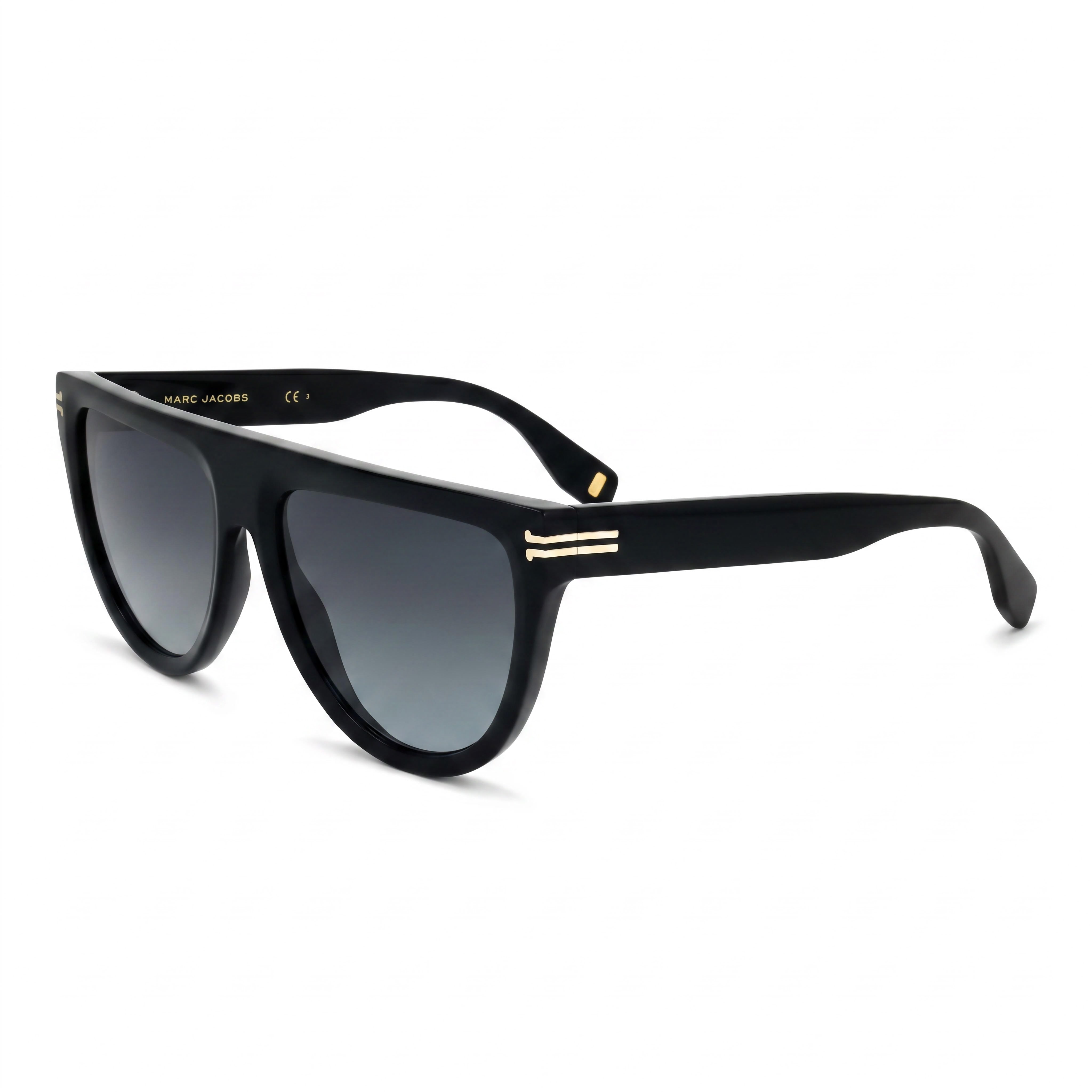 Marc Jacobs MJ 1069/S Gafas de sol rectangulares negras para mujer, 55mm, Photo 1