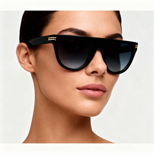 Marc Jacobs MJ 1069/S Rectangle Sunglasses Women — side view, Dark Grey lens