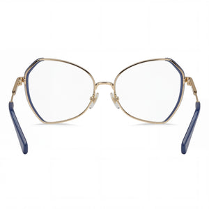 Marc Jacobs Mj 1081 Cat Eye Eyeglasses Women — side view, Gold Blue Alloy Steel temples