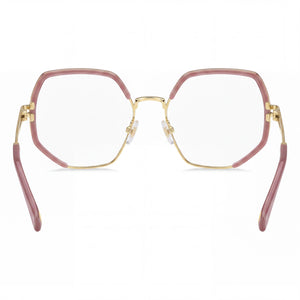 Marc Jacobs MJ 1092 Geometric Sunglasses Women — side view, Non-Polarized Gold Pink lens