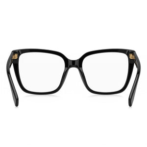 Marc Jacobs Mj 1107 Rectangle Eyeglasses Women — side view, Black Plastic temples