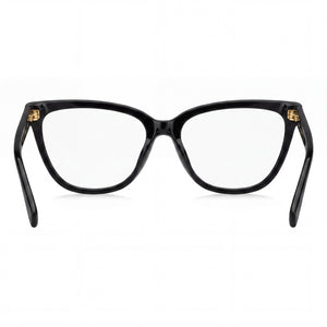 Marc Jacobs MJ 1108 Cat Eye Eyeglasses Women — side view, Black Plastic temples
