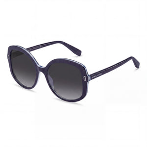 Marc Jacobs MJ 1119/S Blue Rectangle Sunglasses for Women, Dark Grey Shaded lens