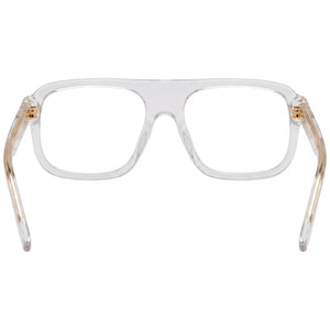 Marc Jacobs Modern Aviator Eyeglasses for Men — interior view, Polycarbonate demo lenses