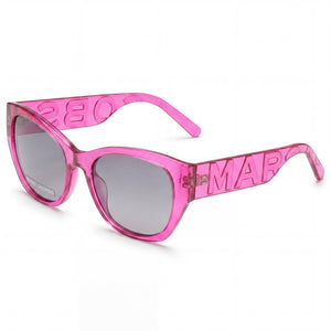 Marc Jacobs Pink Square Sunglasses for Women, Clear lens