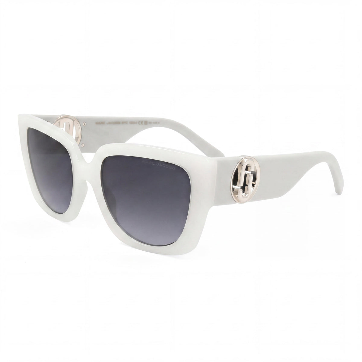 Gafas de sol cuadradas Marc Jacobs Signature en color marfil/gris para mujer, 54 mm, Photo 1