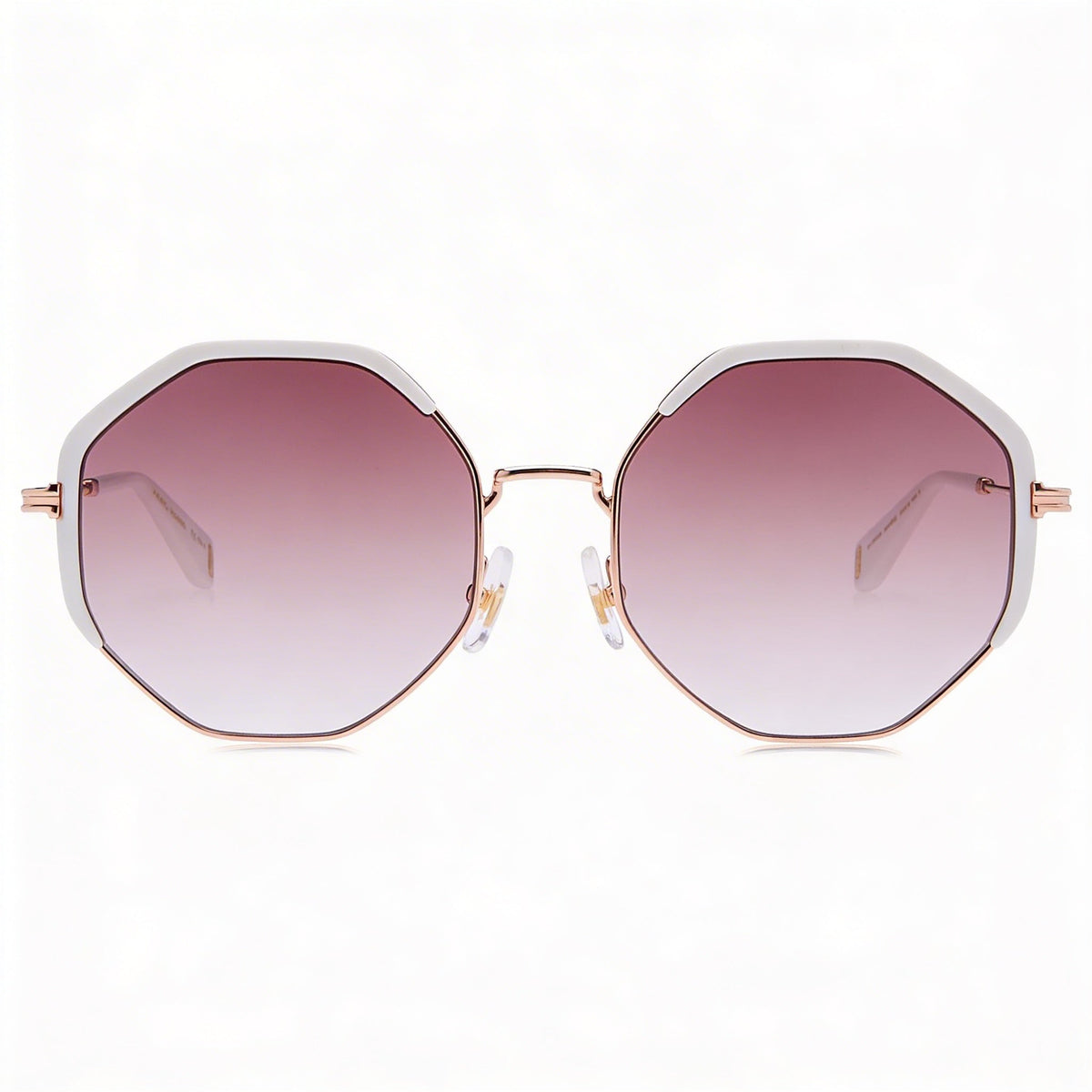 Gafas de sol rectangulares Marc Jacobs 1079/S para mujer, blanco/oro rosa, 56 mm, Photo 2