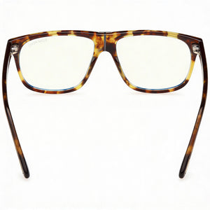 Marcolin Classic Rectangle Eyeglasses Unisex — front view, Blue Filter Plastic