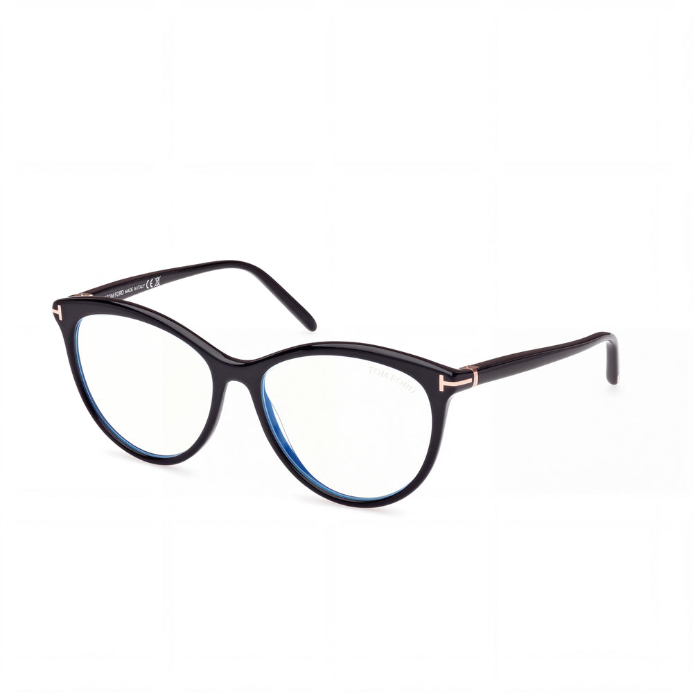 Marcolin Ft5990-b Black Oval Eyeglasses for Women, Blue Filter Plastic frame