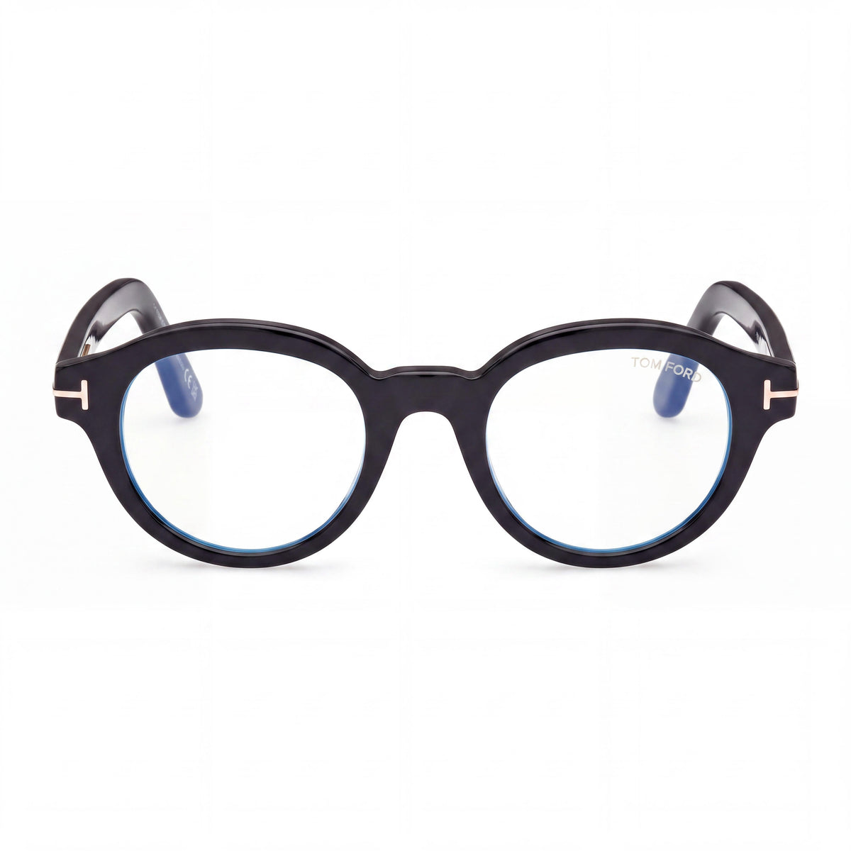 Marcolin FT6037-B Round Shiny Black Eyeglasses for Women, 49mm, Photo 2