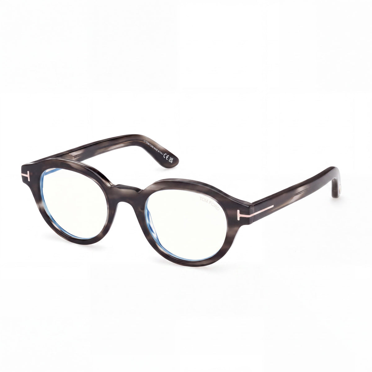 Marcolin FT6037-B Coloured Havana Round Eyeglasses Unisex, 49mm, Photo 1