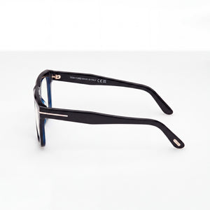 Marcolin FT6059-B Rectangle Eyeglasses Unisex — front view, Blue Filter Plastic